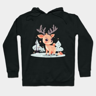 Cute Vintage Reindeer Hoodie